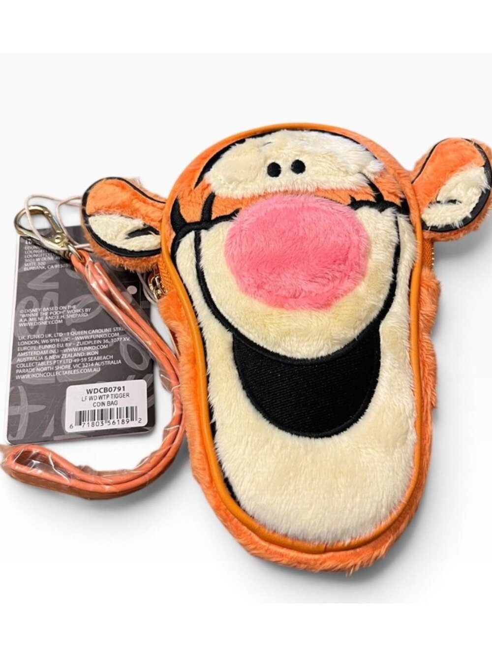 Loungefly Winnie the Pooh Exclusive Tigger Cosplay Plush Coin Bag Wrislet NWT